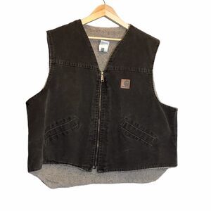 Vintage Carhartt Vest Mens 2XL‎ Regular V13TMB Insulated Full Zip Workwear